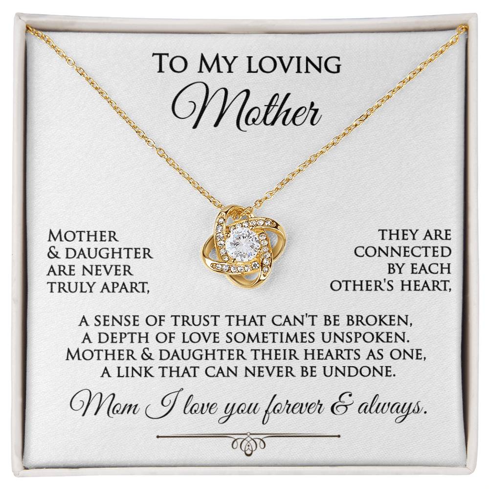 Love Knot Necklace (Yellow & White Gold Variants) To  My Loving Mother