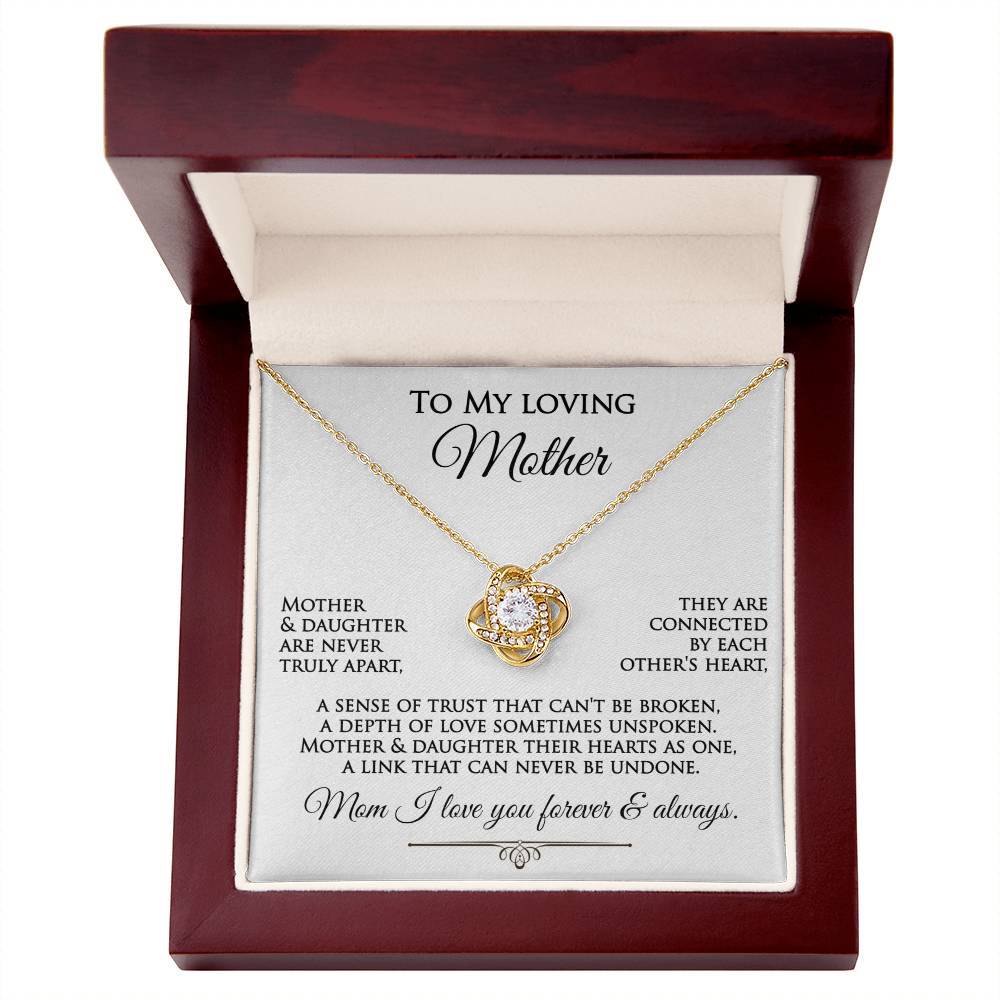 Love Knot Necklace (Yellow & White Gold Variants) To  My Loving Mother